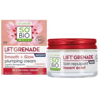 Ночной крем для лица So'Bio Etic Lift'Grenade Smooth Glow Plumping Night Cream разглаживающий 50 мл