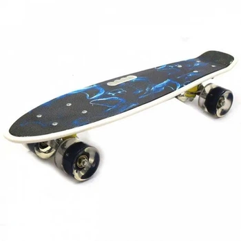 Скейт Пенни Борд Best Board S 70822 Со Светящимися Колесами череп