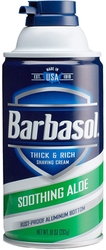 Крем-пена для бритья Barbasol Soothing Aloe Shaving с алоэ для сухой кожи 283 г (051009002731)