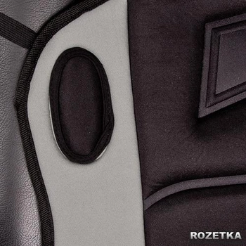 Накидка на сиденье Vitol с подогревом, 115x49 см, черно-серая, 1 шт (H 19002 GY/BK)