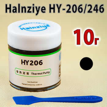 Термопрокладка пластелин HY246-CN10 10г черная 6W Halnziye термоинтерфейс термопластелин терможвачка