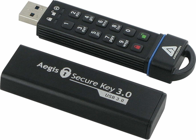 Флеш пам'ять Apricorn Aegis Secure Key 480GB USB 3.0 Black (ASK3-480GB)