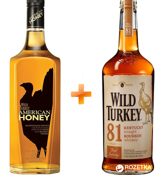 Бурбон Wild Turkey 0.7 л 40.5% + Лікер American Honey 0.7 л 35.5% (4820180020126)