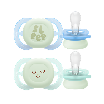 Пустушка Philips AVENT Ultra start Nighttime 0+міс 2 шт (SCF075/08)