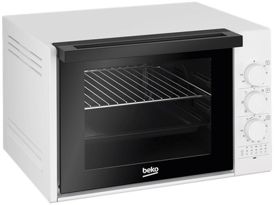 Піч електрична Beko, 30л, 1850Вт, механіч., гриль, конвенція, розморожування, біла (BMF30W)