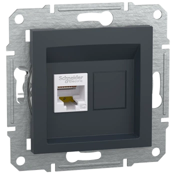 РОЗЕТКА КОМПЬЮТЕРНАЯ RJ45 UTP КАТ. 5Е АНТРАЦИТ Schneider Electric Asfora EPH4300169