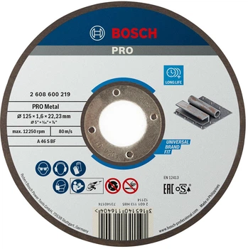 Круг відрізний Bosch PRO Metal 125×1.6×22.23 мм (2608600219)