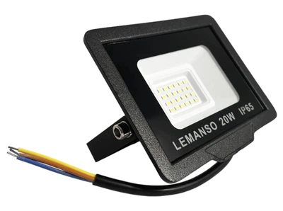 Прожектор светодиодный LED SMD 20w 6500K IP65 1600LM "Посейдон" черный "LEMANSO" LMP73-21
