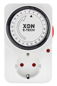Розетка с таймером электро-механическая суточная XON E-Tech SwitchTimer X232 16А 230В Белая (XSTLB012415W 7300)