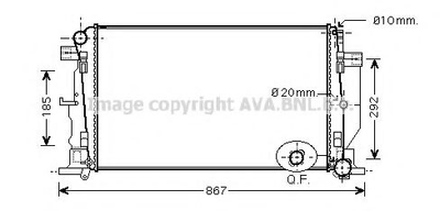 MS2444 AVA Радіатор охолодження VW CRAFTER 30 (2006) 2.5 TDI Ava (MS2444)