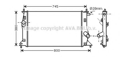 MZ2183 AVA Радіатор охолодження 5 (CR19) 1.8-2.0 05-10 Ava (MZ2183)