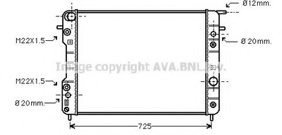 OLA2193 AVA Радіатор охолодження OMEGA B 2.5-3.0 AUT. 94- Ava (OLA2193)
