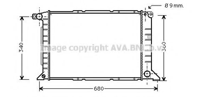 FD2261 AVA Радіатор охолодження TRANSIT TOURNEO 2.5 TDDI 95- Ava (FD2261)