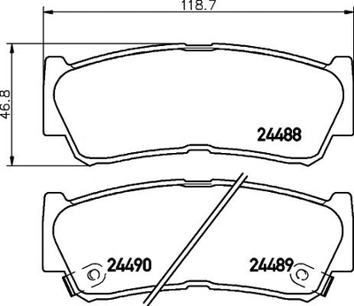 2448801 TEXTAR Гальмівні колодки до дисків Textar (2448801)