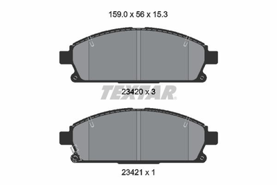 2342006 TEXTAR Гальмівні колодки до дисків Textar (2342006)