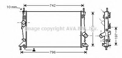 FDA2369 AVA Радіатор охолодження двиг. (з кондиціонером) C30, C70 II, S40 II, V50 FORD C-MAX, FOCUS C-MAX, FOCUS II MAZDA 3 1.4-2.5 10.03-06.13 Ava (FDA2369)