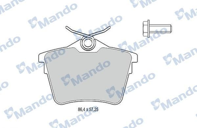 Комплект тормозных накладок, дисковый тормозMandoMBF015251 Mando (MBF015251)