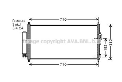 DN5270D AVA Радіатор кондиціонера NISSAN ALMERA (2000) 1.5 Ava (DN5270D)