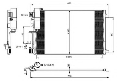 Конденсатор, система кондиционирования воздуха NRF 35974 NRF (35974)