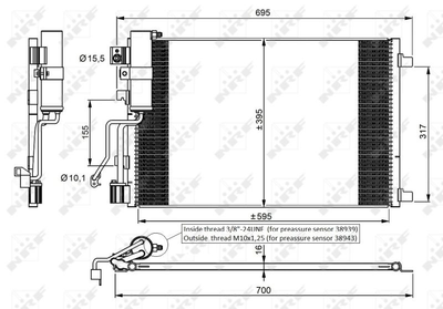 Конденсатор, система кондиционирования воздуха NRF 35974 NRF (35974)