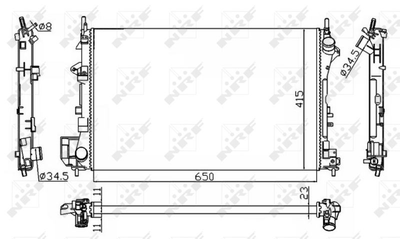 Радиатор, система охлаждения двигателя NRF 58203A NRF (58203A)