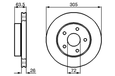 0986478772 BOSCH Гальмівний диск Bosch (0986478772)