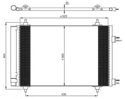 Конденсатор, система кондиционирования воздуха NRF 35611 NRF (35611)