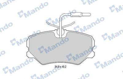 Комплект тормозных накладок, дисковый тормозMandoMBF015082 Mando (MBF015082)