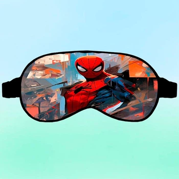 Маска для сна spider man Черная с принтом