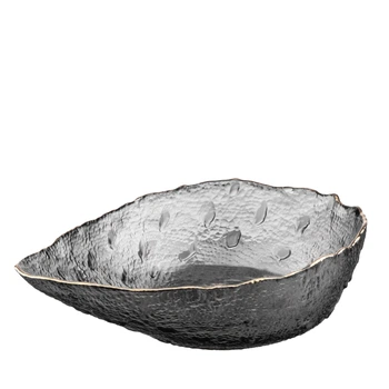 Салатник ARDESTO Leaf стекло 16х21.5 см Прозрачный/Серый (AR5011)