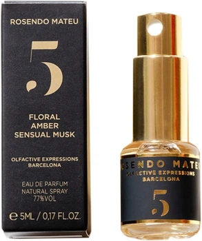 Мініатюра Парфумована вода унісекс Rosendo Mateu No 5 Floral Amber Sensual Musk 5 мл (8436018276410)