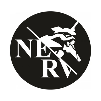 Наклейка на Авто / Мото / Витрину на Стекло Кузов " Аниме - Нерв - Евангелион - Evangelion - ТИП1 " белый цвет