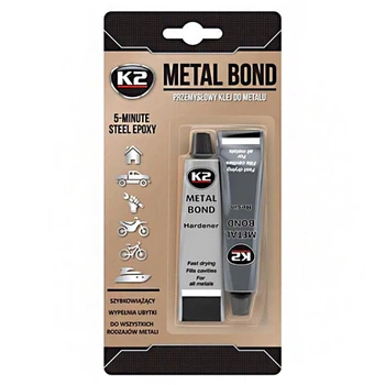 Клей эпоксидный двухкомпонентный для металла K2 Metal Bond 56,7г промышленный клей для склеивания металла ремонтный состав (1LO-TH_11C)