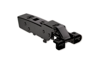 Петля Hettich Sensys 8631i ALU для алюминиевых фасадов, угол открывания 95 градусов, полунакладная, c доводчиком, черный обсидиан