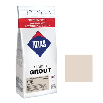Фуга для плитки эластичная ATLAS ELASTIC GROUT 1-7 мм 019 светло-бежевый 2 кг