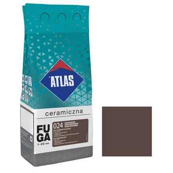 Фуга для плитки керамическая ATLAS CERAMICZNA 1-20 мм 024 темно-коричневый 2 кг