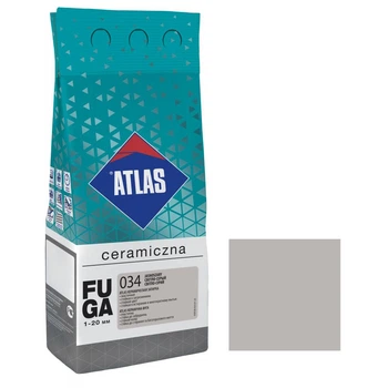 Фуга для плитки керамічна ATLAS CERAMICZNA 1-20 мм 034 світло-сірий 2 кг