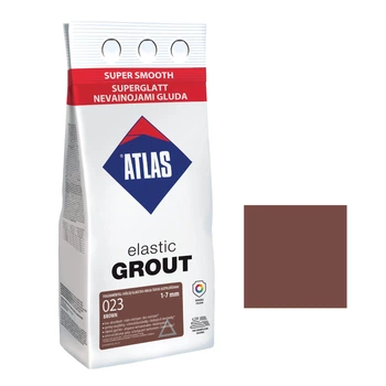 Фуга для плитки эластичная ATLAS ELASTIC GROUT 1-7 мм 023 коричневый 2 кг
