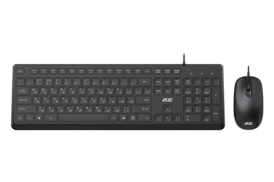 Комплект клавіатура та миша 2E MK405 USB-A, EN/UK, чорний (2E-MK405UBK_UA)