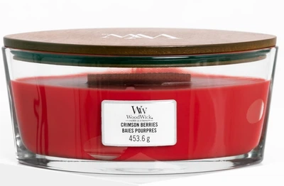 Ароматична свічка у склянці - WoodWick Ellipse Scented Candle Crimson Berries 453.6g (774421-123783)