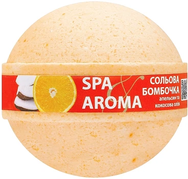 Сольова бомбочка для ванн "Апельсин і кокосова олія" - Bioton Cosmetics Spa & Aroma Bath Bomb 75g (905941-53335)