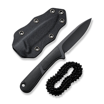 Нескладной тактический нож с ножнами Civivi Mini Elementum Fixed Blade C23010-1 Black-Grey (C23010-1)