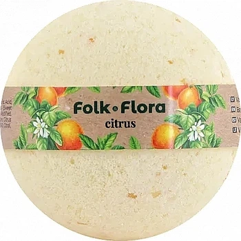Бомбочка для ванны "Цитрус" - Folk&Flora Bath Bombs 130g (1317183-2737177)