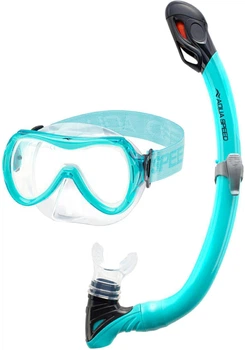 Набор маска и трубка Aqua Speed ALIZE FS + SAMOS 61091 (621-04) Дети OSFM Бирюзовый (5905718610914)
