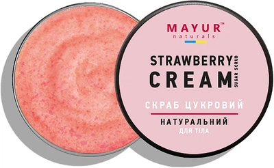 Скраб для тела сахарный "Клубника со сливками" натуральный - Mayur 250ml (1300743-1602455)