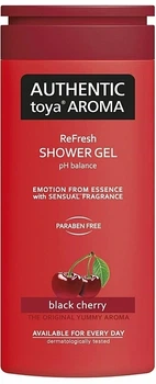 Гель для душу "Чорна вишня" - Authentic Toya Aroma Black Cherry Shower Gel 400ml (1222969-138583)