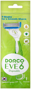 Бритва одноразова з 6 лезами - Dorco Eve Disposable 6 (1109357-98837)