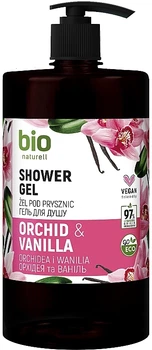 Крем-гель для душу "Орхідея та ваніль" з помпою - Bio Naturell Orchid & Vanilla Сreamy Shower Gel