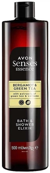 Эликсир для ванны и душа "Бергамот и зеленый чай" - Avon Senses Essence Bergamot & Green Tea Bath & Shower Elixir 500ml (1271795-148587)