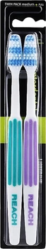 Зубна щітка середньої жорсткості, бірюзова + бузкова - Listerine Reach Interdental 2шт (1308770-18724465)